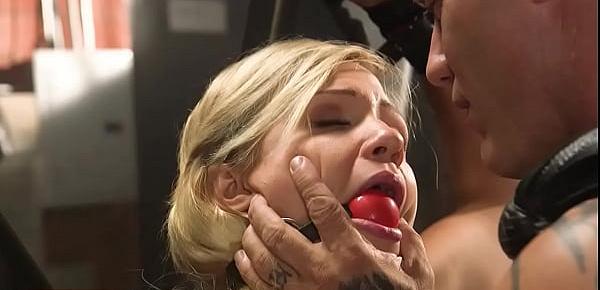 Deep throat bound slave anal banged